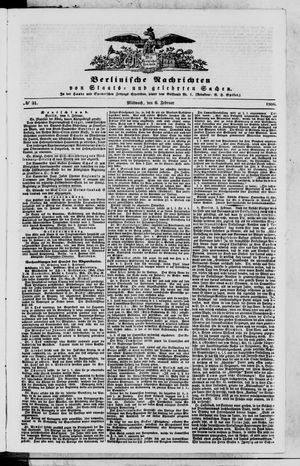 Berlinische Nachrichten von Staats- und gelehrten Sachen on Feb 6, 1856