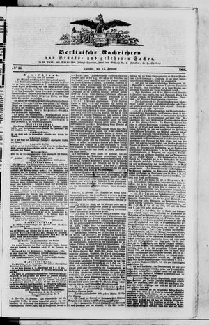 Berlinische Nachrichten von Staats- und gelehrten Sachen vom 12.02.1856