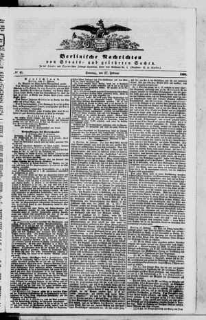 Berlinische Nachrichten von Staats- und gelehrten Sachen vom 17.02.1856