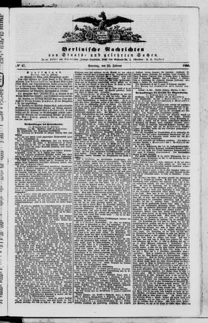 Berlinische Nachrichten von Staats- und gelehrten Sachen vom 24.02.1856