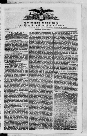 Berlinische Nachrichten von Staats- und gelehrten Sachen vom 28.02.1856