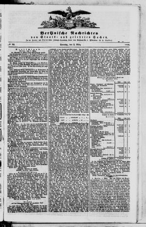 Berlinische Nachrichten von Staats- und gelehrten Sachen on Mar 2, 1856