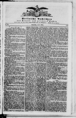 Berlinische Nachrichten von Staats- und gelehrten Sachen on Mar 6, 1856