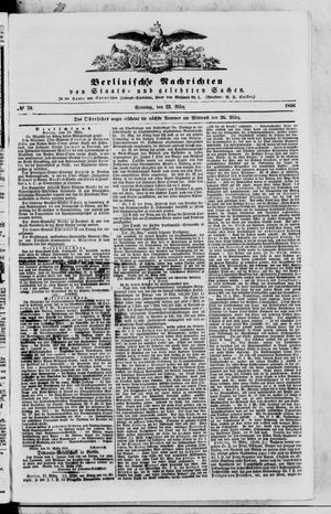 Berlinische Nachrichten von Staats- und gelehrten Sachen vom 23.03.1856
