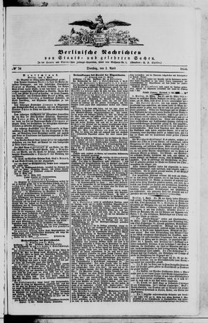 Berlinische Nachrichten von Staats- und gelehrten Sachen vom 01.04.1856