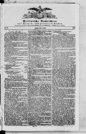 Berlinische Nachrichten von Staats- und gelehrten Sachen vom 04.04.1856