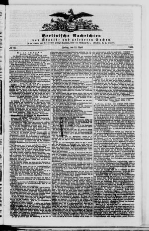 Berlinische Nachrichten von Staats- und gelehrten Sachen vom 11.04.1856