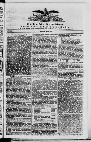 Berlinische Nachrichten von Staats- und gelehrten Sachen vom 04.05.1856