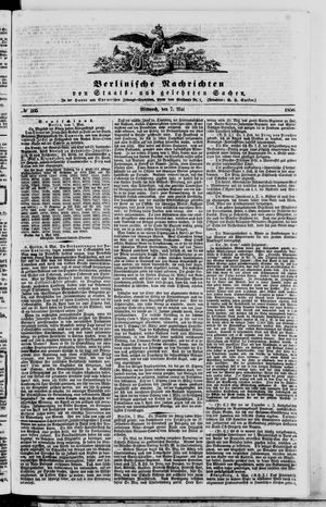 Berlinische Nachrichten von Staats- und gelehrten Sachen vom 07.05.1856