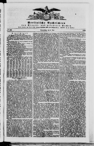 Berlinische Nachrichten von Staats- und gelehrten Sachen on May 8, 1856