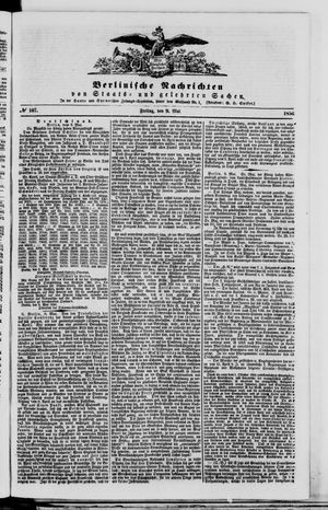Berlinische Nachrichten von Staats- und gelehrten Sachen vom 09.05.1856