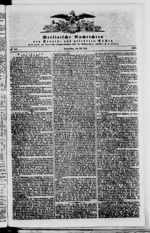 Berlinische Nachrichten von Staats- und gelehrten Sachen vom 22.05.1856