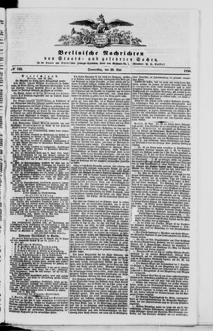 Berlinische Nachrichten von Staats- und gelehrten Sachen vom 29.05.1856