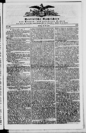 Berlinische Nachrichten von Staats- und gelehrten Sachen vom 13.06.1856