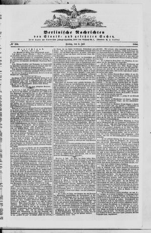 Berlinische Nachrichten von Staats- und gelehrten Sachen vom 04.07.1856