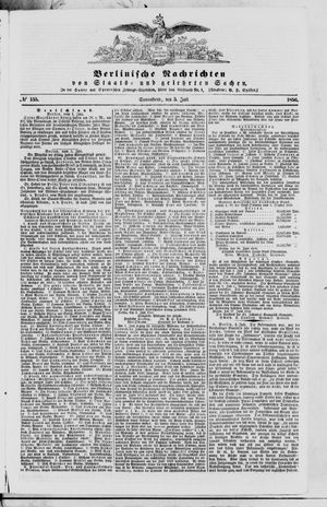 Berlinische Nachrichten von Staats- und gelehrten Sachen on Jul 5, 1856