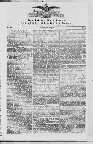 Berlinische Nachrichten von Staats- und gelehrten Sachen vom 13.07.1856