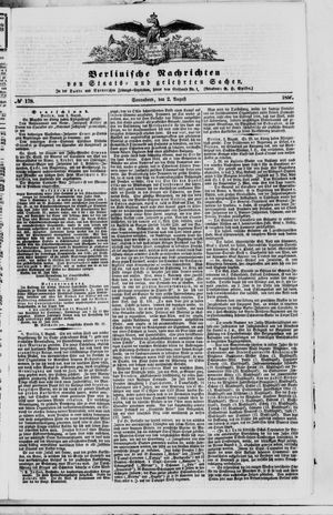 Berlinische Nachrichten von Staats- und gelehrten Sachen on Aug 2, 1856