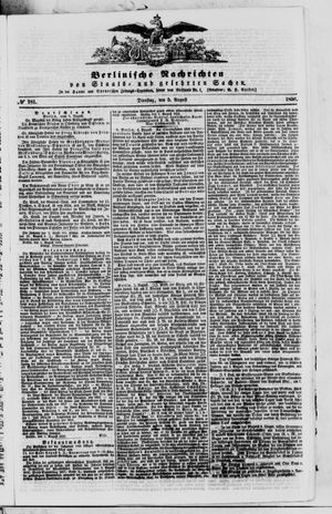 Berlinische Nachrichten von Staats- und gelehrten Sachen on Aug 5, 1856