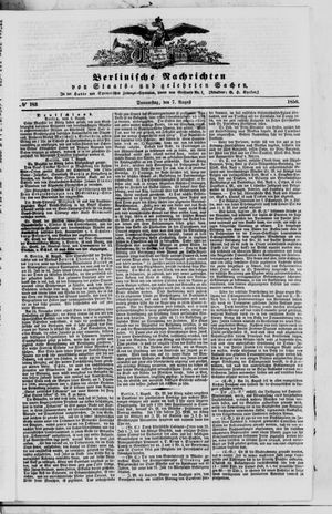 Berlinische Nachrichten von Staats- und gelehrten Sachen on Aug 7, 1856
