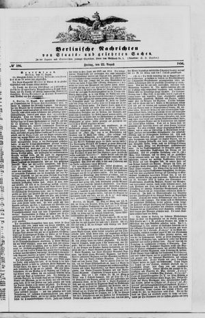 Berlinische Nachrichten von Staats- und gelehrten Sachen vom 22.08.1856