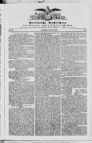 Berlinische Nachrichten von Staats- und gelehrten Sachen vom 23.08.1856