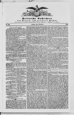 Berlinische Nachrichten von Staats- und gelehrten Sachen vom 05.09.1856