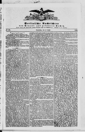 Berlinische Nachrichten von Staats- und gelehrten Sachen vom 02.10.1856