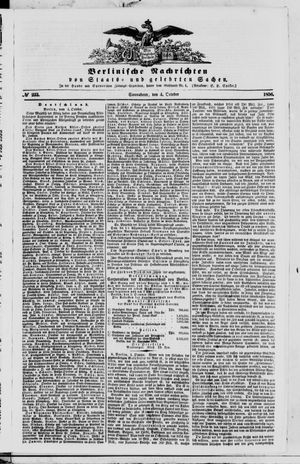Berlinische Nachrichten von Staats- und gelehrten Sachen on Oct 4, 1856