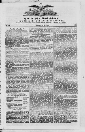 Berlinische Nachrichten von Staats- und gelehrten Sachen vom 05.10.1856