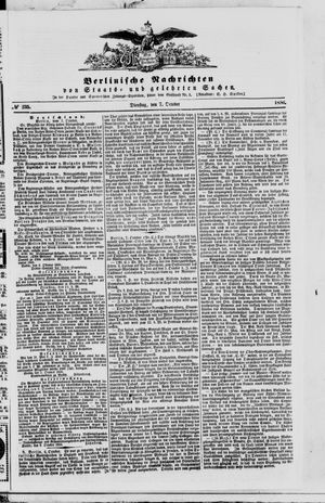 Berlinische Nachrichten von Staats- und gelehrten Sachen vom 07.10.1856
