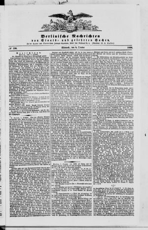Berlinische Nachrichten von Staats- und gelehrten Sachen vom 08.10.1856