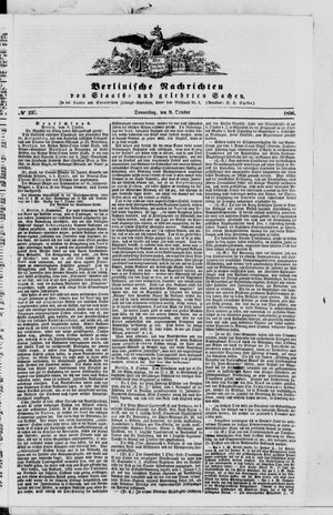 Berlinische Nachrichten von Staats- und gelehrten Sachen vom 09.10.1856