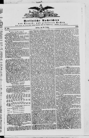 Berlinische Nachrichten von Staats- und gelehrten Sachen vom 10.10.1856