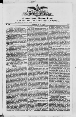 Berlinische Nachrichten von Staats- und gelehrten Sachen vom 11.10.1856