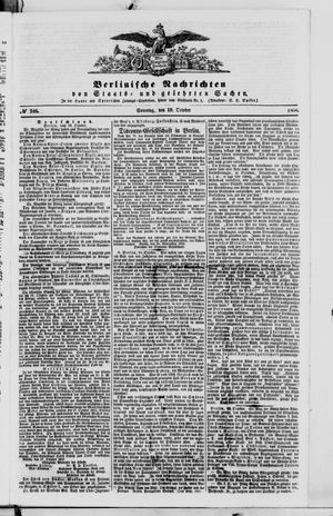 Berlinische Nachrichten von Staats- und gelehrten Sachen vom 19.10.1856
