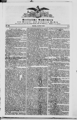Berlinische Nachrichten von Staats- und gelehrten Sachen vom 26.10.1856