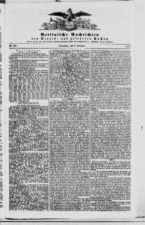 Berlinische Nachrichten von Staats- und gelehrten Sachen vom 06.11.1856