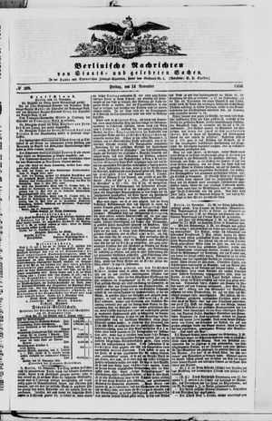 Berlinische Nachrichten von Staats- und gelehrten Sachen vom 14.11.1856