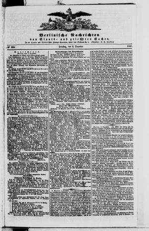 Berlinische Nachrichten von Staats- und gelehrten Sachen on Dec 2, 1856