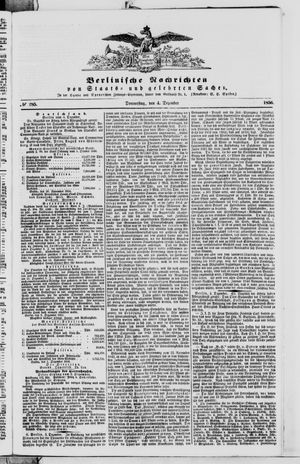 Berlinische Nachrichten von Staats- und gelehrten Sachen vom 04.12.1856