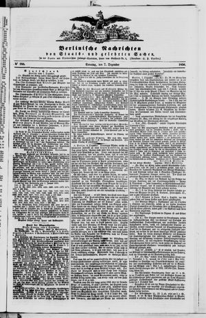 Berlinische Nachrichten von Staats- und gelehrten Sachen vom 07.12.1856