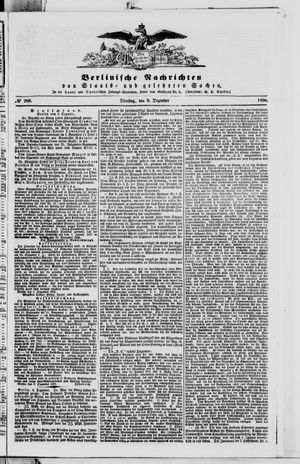 Berlinische Nachrichten von Staats- und gelehrten Sachen vom 09.12.1856