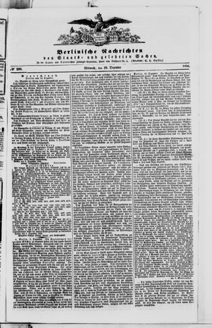 Berlinische Nachrichten von Staats- und gelehrten Sachen vom 10.12.1856