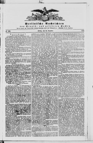 Berlinische Nachrichten von Staats- und gelehrten Sachen vom 12.12.1856