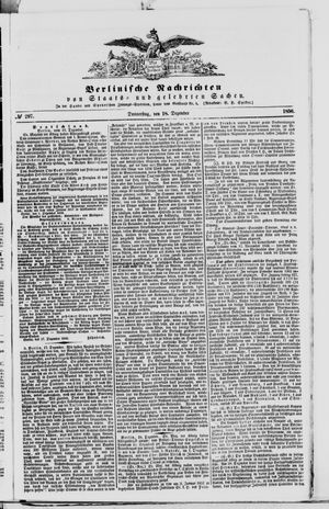 Berlinische Nachrichten von Staats- und gelehrten Sachen vom 18.12.1856