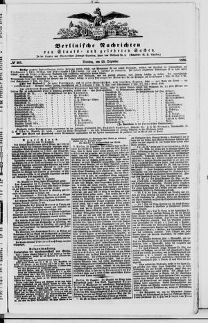 Berlinische Nachrichten von Staats- und gelehrten Sachen vom 23.12.1856