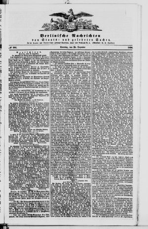 Berlinische Nachrichten von Staats- und gelehrten Sachen vom 28.12.1856