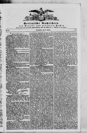 Berlinische Nachrichten von Staats- und gelehrten Sachen on Jan 3, 1857