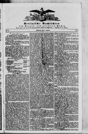 Berlinische Nachrichten von Staats- und gelehrten Sachen on Jan 7, 1857